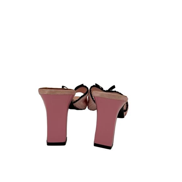 Pleaser Pink & Black Vintage Slip On Pumps Size 14 - Picture 6 of 10